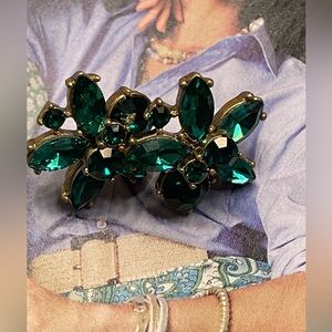 JCREW Emerald Green Floral Earrings